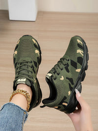Sneakers for Women Orthopedic Sneakers Stylish Walking Shoes Outdoor Running Women's Camo Non Slip Breathable Mesh Tennis Shoes
