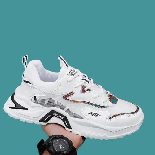 AirMen's Running Sneakers – stylish white athletic shoes with breathable design and cushioned sole